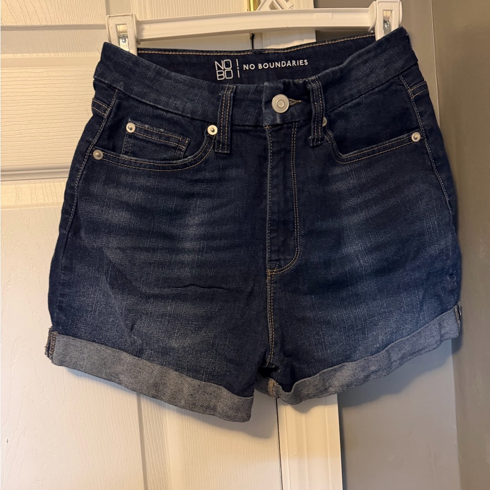 No Boundaries Dark Blue Jean Shorts
